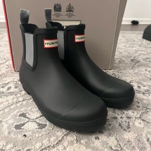 Hunter Black Ankle Boots